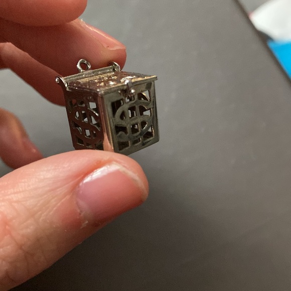 Jewelry - Vintage Sterling Silver Mad Money Charm Pendant